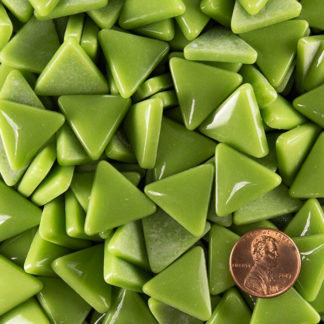 Triangle Glass Tile Spring-Pea-Green-Y92-20mm