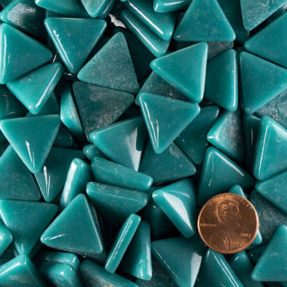 Teal Tint-2 Triangle Glass Tile 20mm