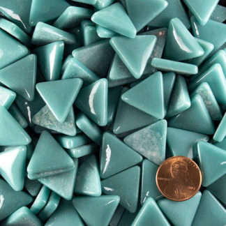 Teal Tint-3 Triangle Glass Tile 20mm
