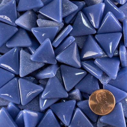 Ultramarine Blue Triangle Glass Tile 20mm