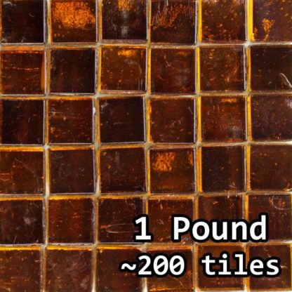 Glass Mirror Tile Colored Amber Dark