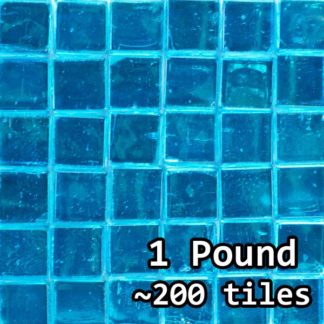 Glass Mirror Tile Colored Cyan
