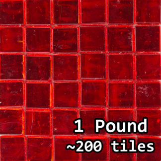 Glass Mirror Tile Colored Primary Red