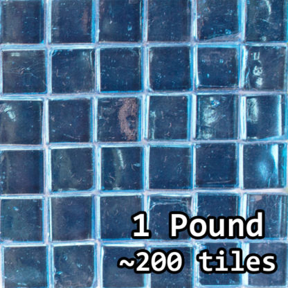Glass Mirror Tile Colored Prussian Blue