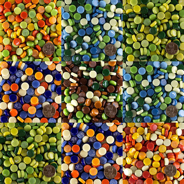 570Pcs Mosaic Tiles for Crafts - Mosaic Glass Pieces Mixed Colors and Size2