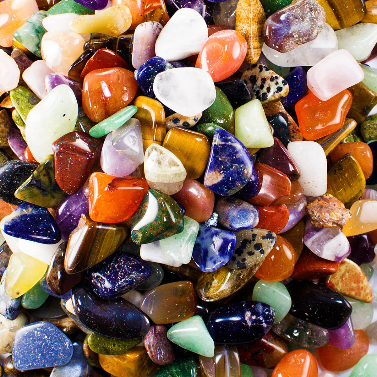 Polished gemstones.