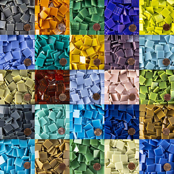 Morjo 12mm Recycled glass Mosaic Tile for Arts and Crafts!