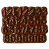 Brown N-58A-66 ceramic number tiles