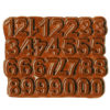 Chocolate N-58A-65 ceramic number tiles