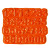 Dark Orange N-58A-8 ceramic number tiles