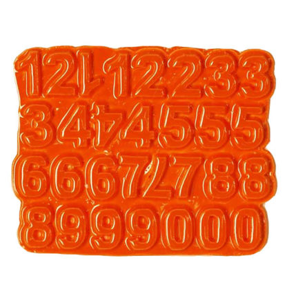 Dark Orange N-58A-8 ceramic number tiles