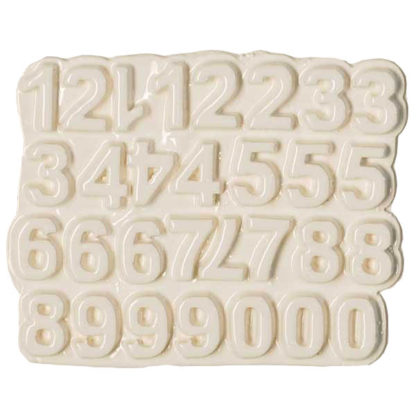 White N-58A-1 ceramic number tiles