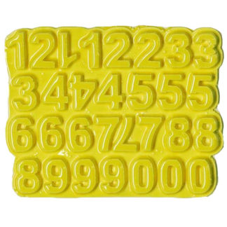 Yellow N-58A-4 ceramic number tiles
