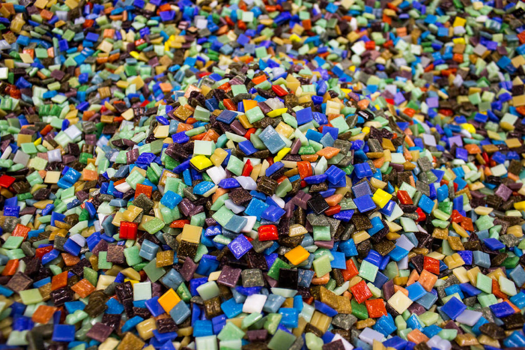 Glass Mosaic Tiles 3/8Inch BULK 5 Pounds Economy Bag