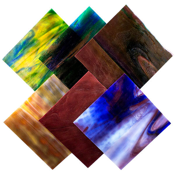 Dichroic Stained Glass - 6-Inch Square Sheets for Art