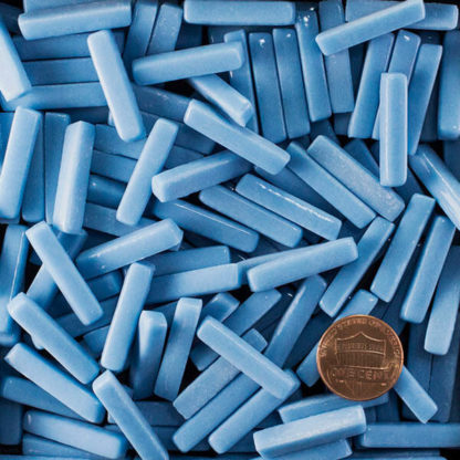 Cyan Blue Tint-1 Glass Border Tiles M1 Inch Sticks