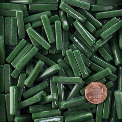 Leaf Green Glass Border Tiles M1 Inch Sticks