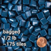 Morjo Recycled Glass Mosaic Tile 12mm cyan-blue-deep-mmt12b082 BAGGED