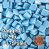 Morjo Recycled Glass Mosaic Tile 12mm cyan-blue-tint2-mmt12b078 BAGGED