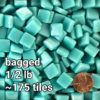 Morjo Recycled Glass Mosaic Tile 12mm Teal Tint3 MMT12B085 BAGGED