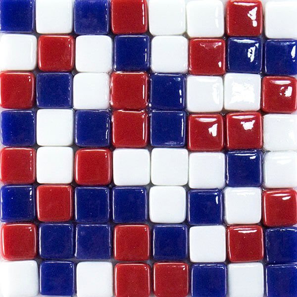 Red White Blue U-Mix 8mm Mosaic Tile Assortment