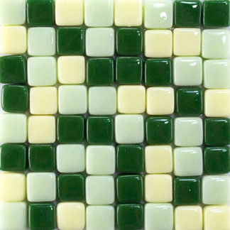 Minty Cream Leaf U-Mix 8mm Mosaic Tile Assortment