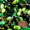 Green Assortment Small Glass Beads 2oz (60+)