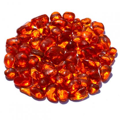 Orange Glass Pebble Gems