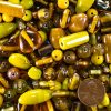 Yellow Assortment Small Glass Beads 2oz (60+)