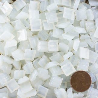 White Shade-1 MiniGee Low-Grain 10mm Glass Tile