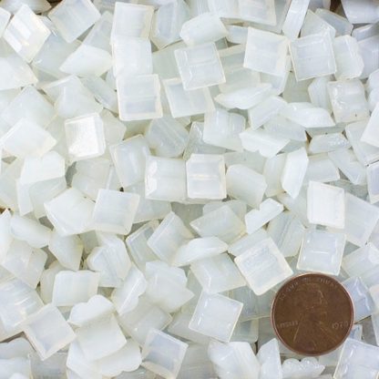 White Shade-1 MiniGee Low-Grain 10mm Glass Tile