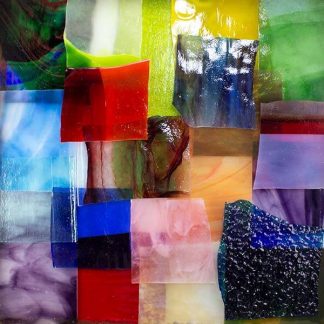 Cloudy Translucents and Transparents Mosaic Art Glass Assortment 2lbs