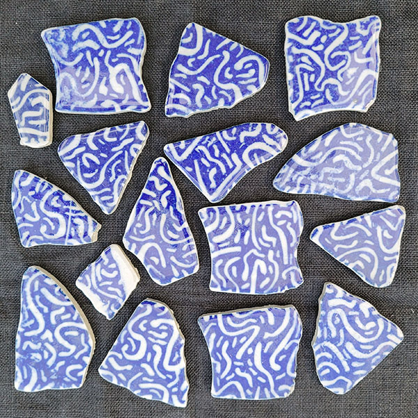 Blue Noodle Matisse Pique Assiette Porcelain Flats