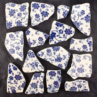 Blue Calico Pique Assiette Porcelain Flats