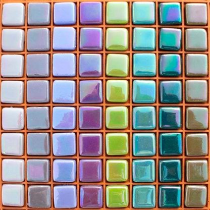 Dragonfly Dark Iridescent Recycled Glass Tile Assortment 12mm_06