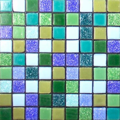 Emerald Cove Mini Vitreous Glass Tile Assortment Grid 01_07