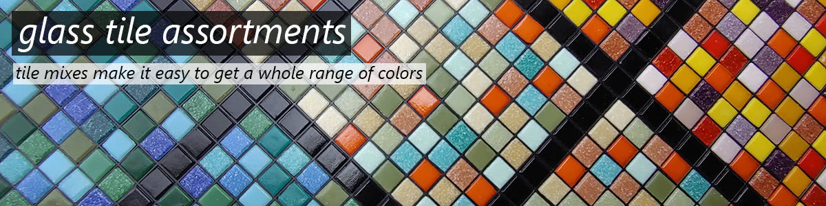glass mosaic tile color mix example of art tesserae