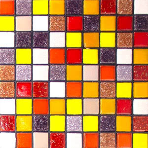glass mosaic tile multicolored assortments