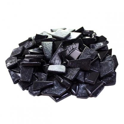 Black Glass Polygon Tiles