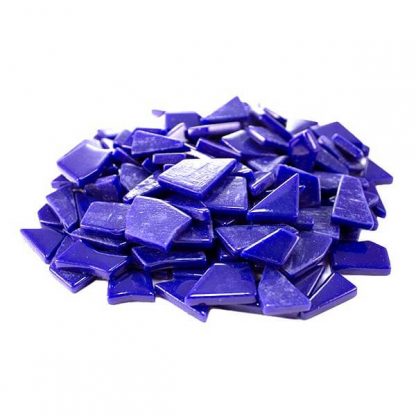 Deep-Blue Glass Polygon Tiles