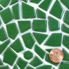 Leaf Green Glass Polygon Tiles