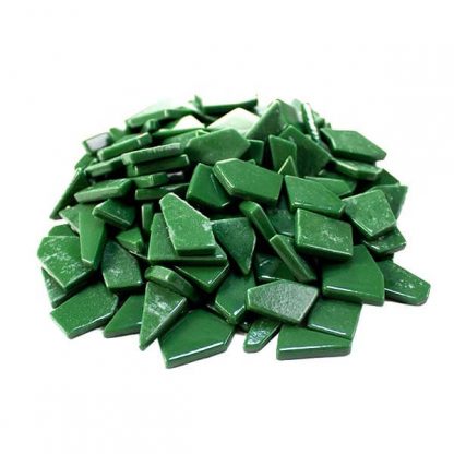 Leaf-Green Glass Polygon Tiles