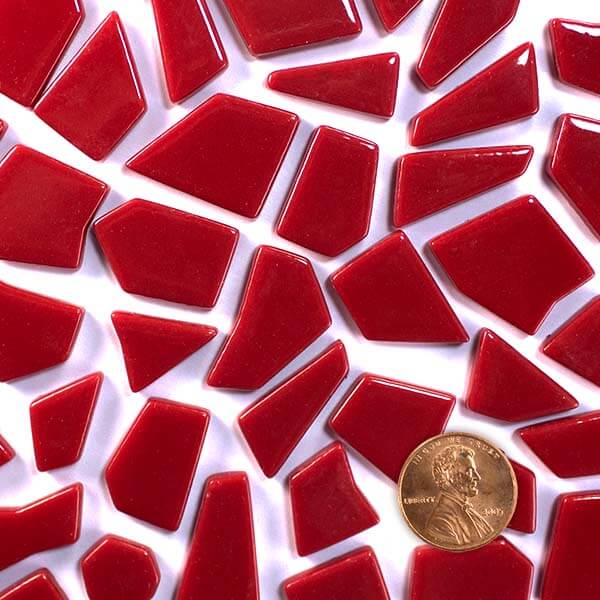 ørn svag spørge Polygon Glass Mosaic Tiles - Primary Red - Mosaic Art Supply
