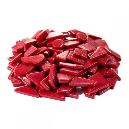 Primary-Red Glass Polygon Tiles