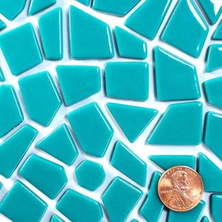 Teal Tint-1 Glass Polygon Tiles