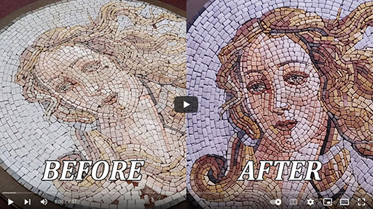 marble mosaic restoration video