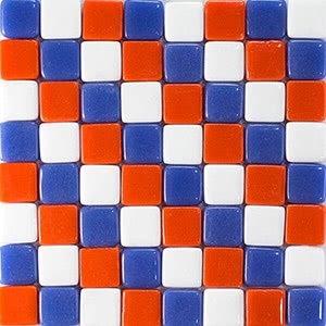 glass mosaic border tiles rectangular M1 inch stick bars orange red