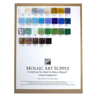 Sample Board Morjo™ Metallic Glass Mosaic Tiles 3/4 Inch