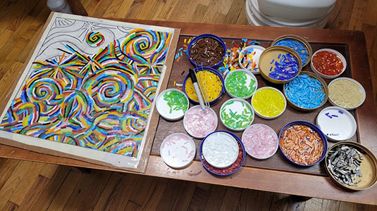 stained glass mosaic art