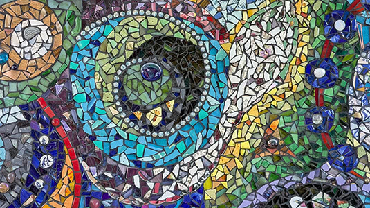 inspirational fireplace mosaic